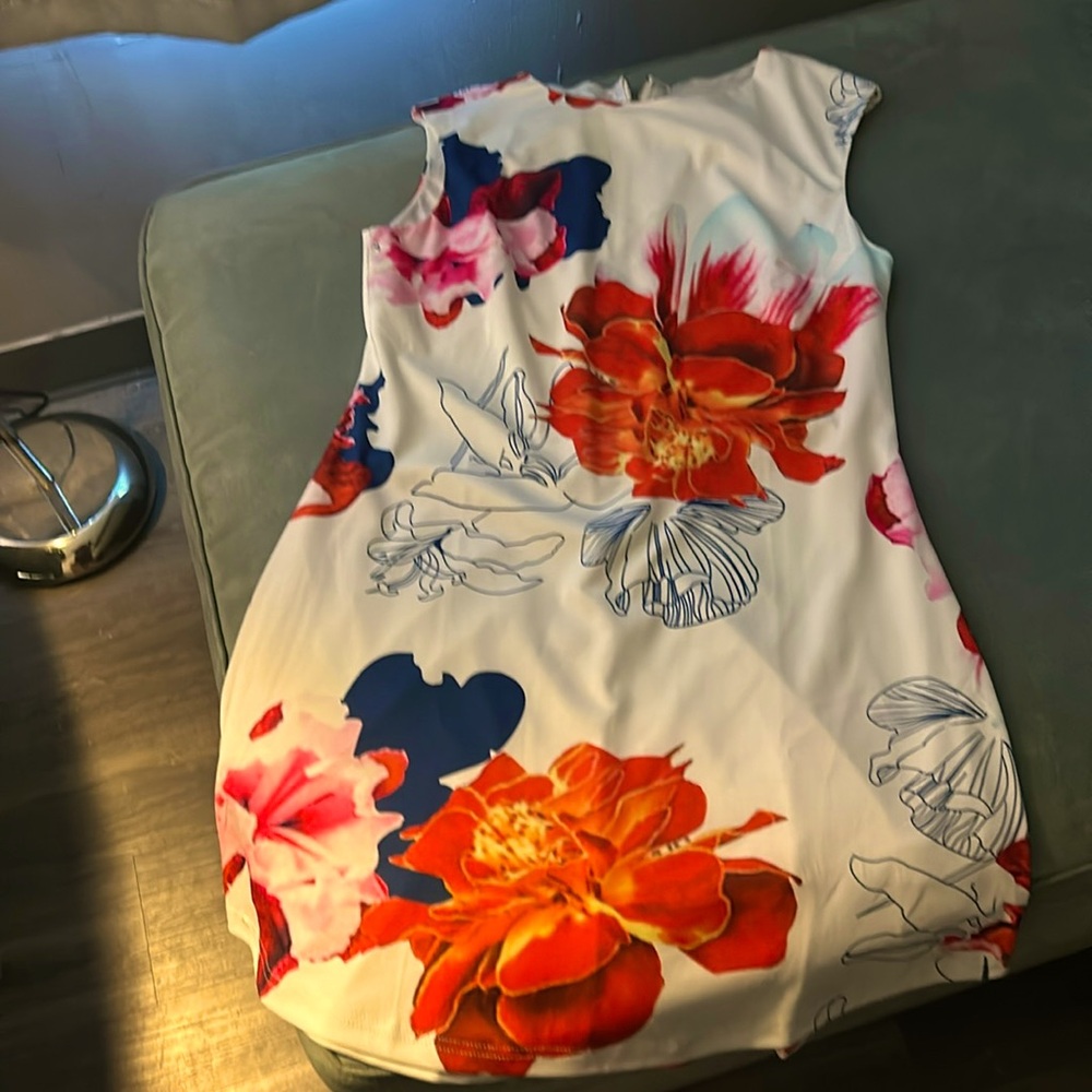 Large floral office dress